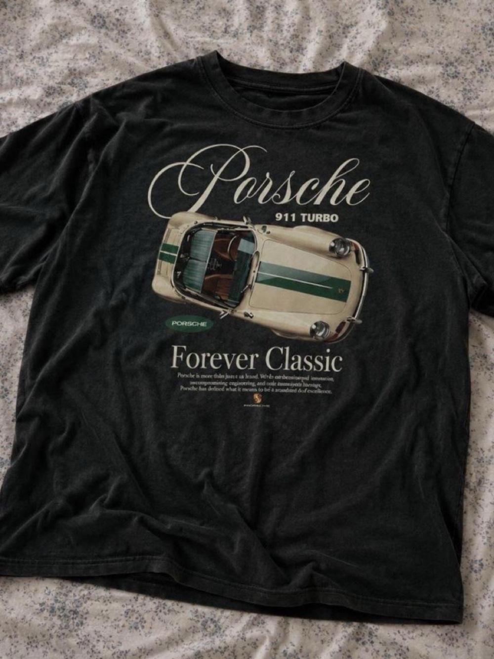 Gildan Black Porsche 911 Turbo Graphic Tee